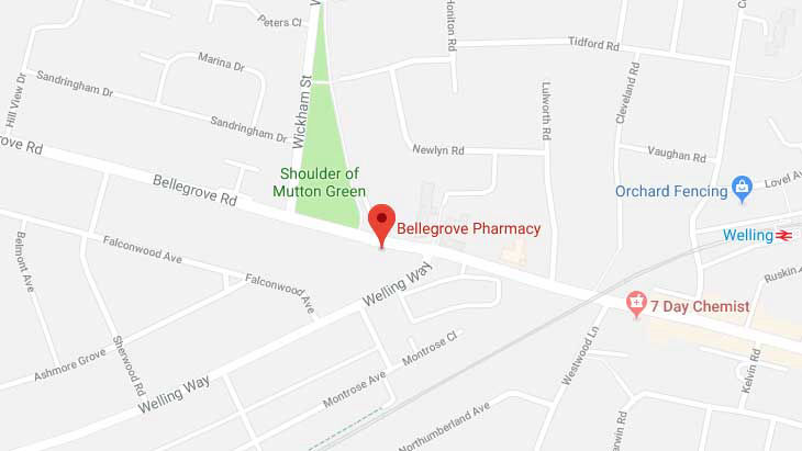 Bellegrove Pharmacy Location Map
